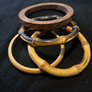 Assortment of wooden bangles